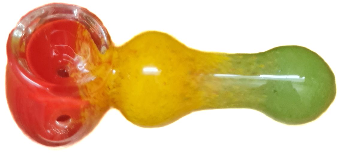 Glass Pipe Spoon Rasta