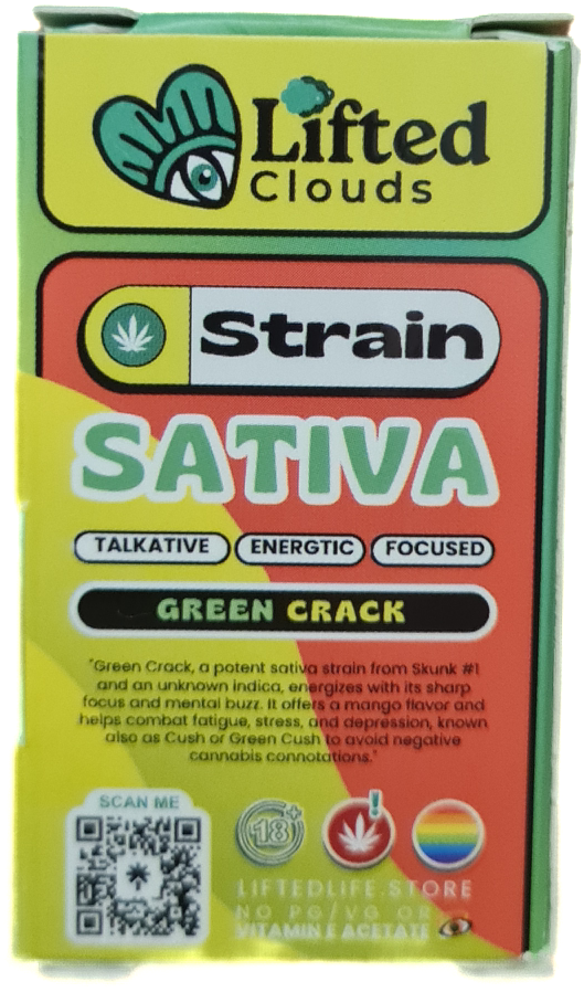 Green Crack - Sativa . 5ml