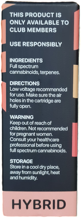 Banana Kush Cartridge - Hybrid .5ml