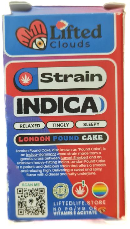 London Pound Cake Cartridge - Indica .5ml