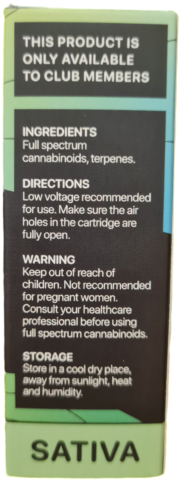 Durban Poison Cartridge - Sativa .5ml