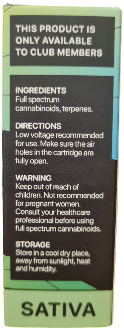 Durban Poison Cartridge - Sativa .5ml