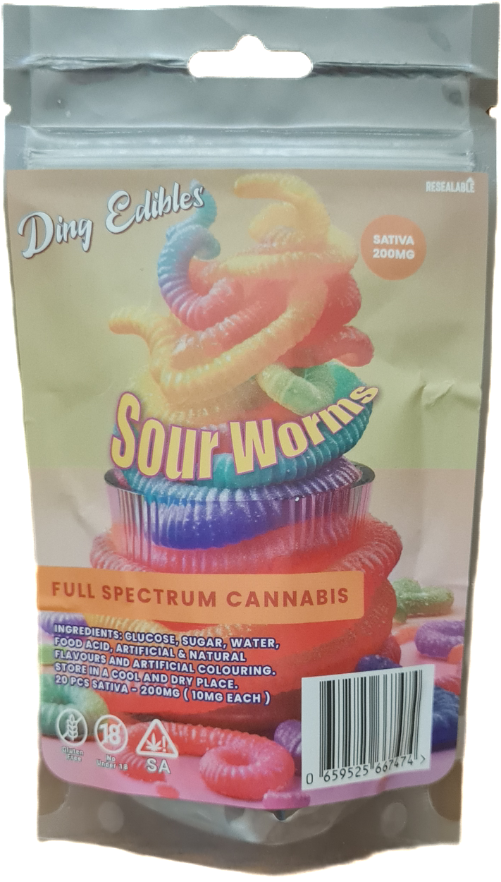 Sour Worms Sativa 200mg