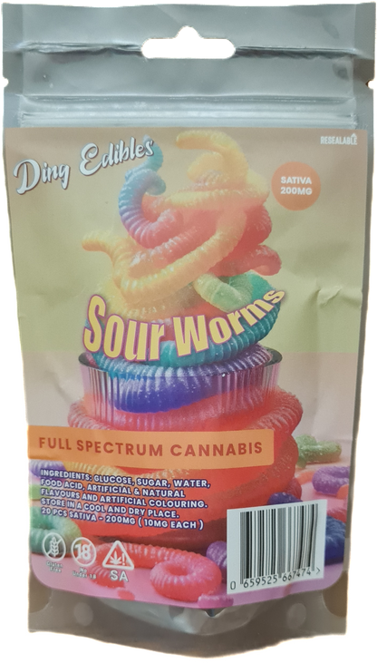 Sour Worms Sativa 200mg
