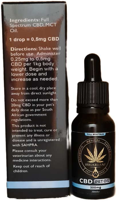 Sugarleaf CBD Pet Oil Small Dog