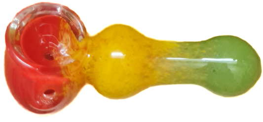 Glass Pipe Spoon Rasta