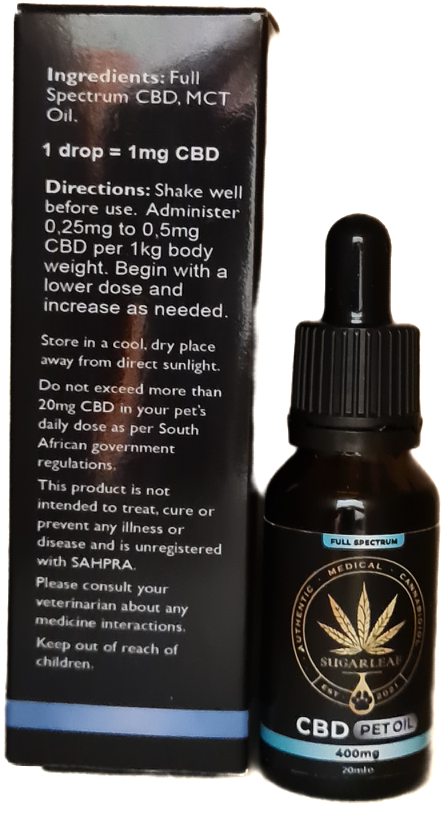 Sugarleaf CBD Pet Oil Medium (10-25kg)