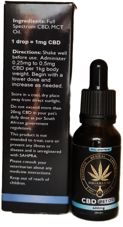 Sugarleaf CBD Pet Oil Medium (10-25kg)