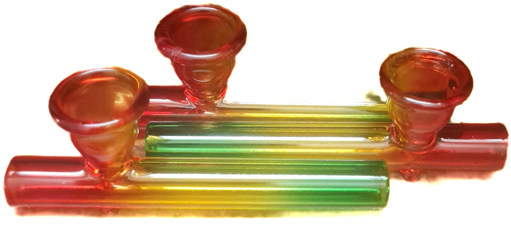 Glass Pipe Rasta 3 colour