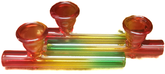 Glass Pipe Rasta 3 colour